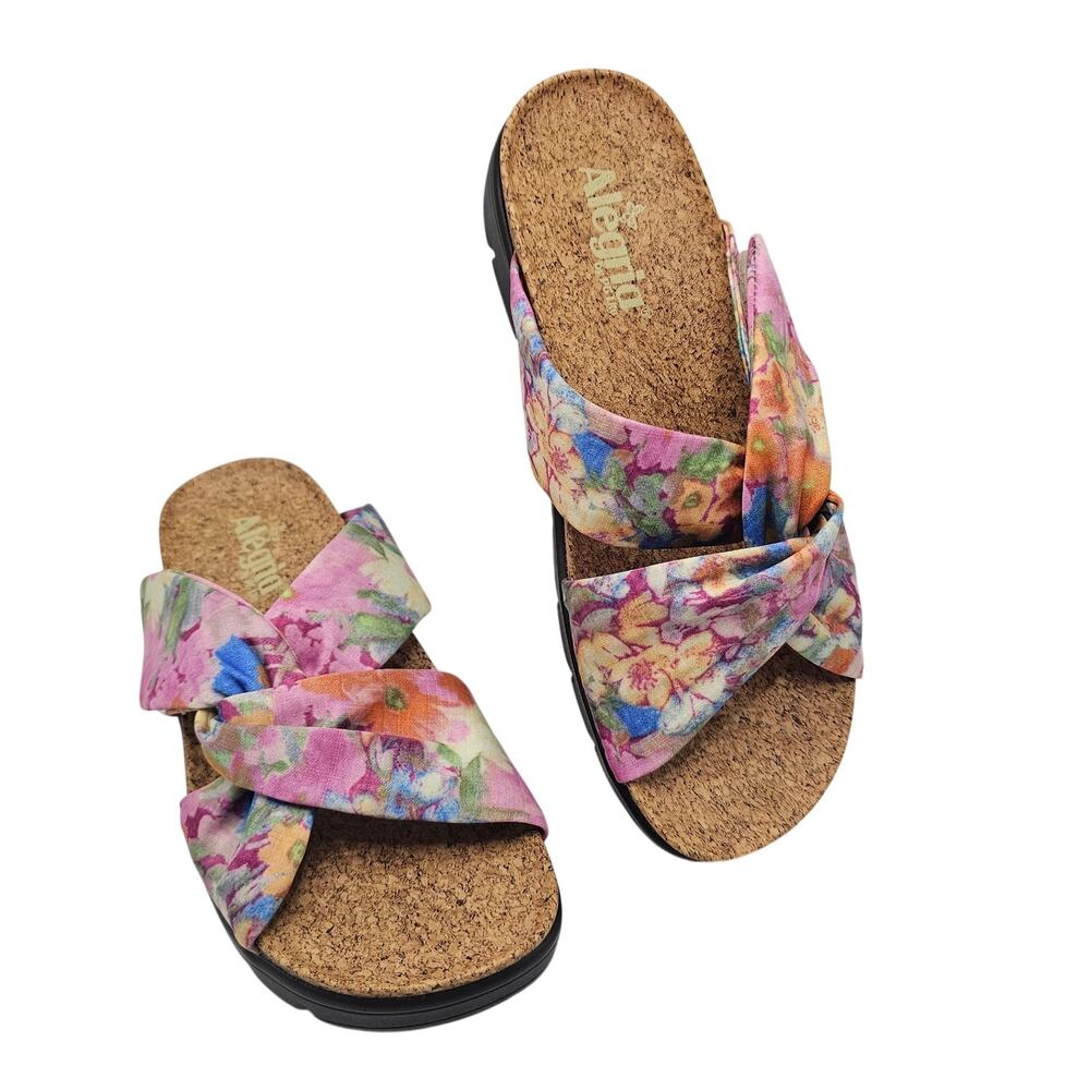 Alegria Rylie Earth Goddess Knotted Slide Sandal Floral Print EU 40 / US 9.5-10